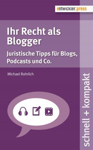 Book cover of Ihr Recht als Blogger