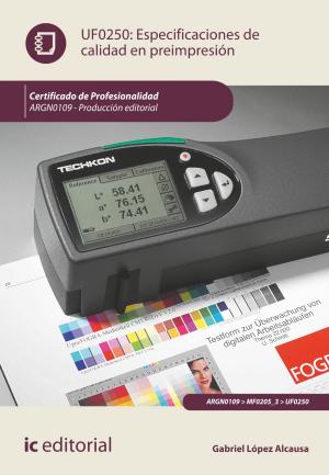 Cover of Especificaciones de calidad en preimpresión