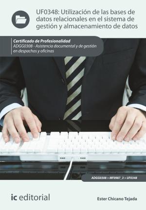Cover of the book Utilización de las bases de datos relacionales en el sistema de gestión y almacenamiento de datos by Joana Moral Roldán