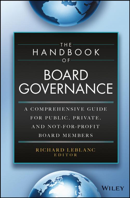 Cover of the book The Handbook of Board Governance by , Wiley