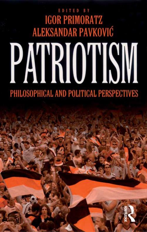 Cover of the book Patriotism by Igor Primoratz, Taylor and Francis
