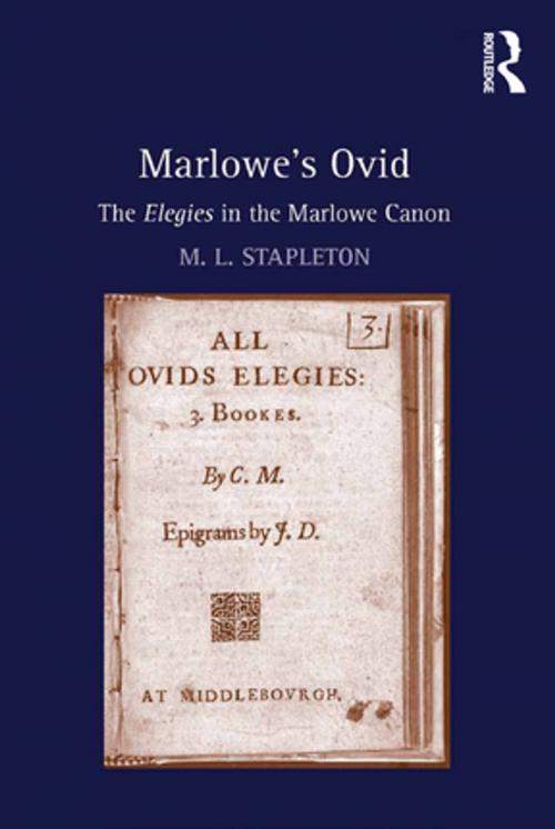 Cover of the book Marlowe's Ovid by M. L. Stapleton, Taylor and Francis