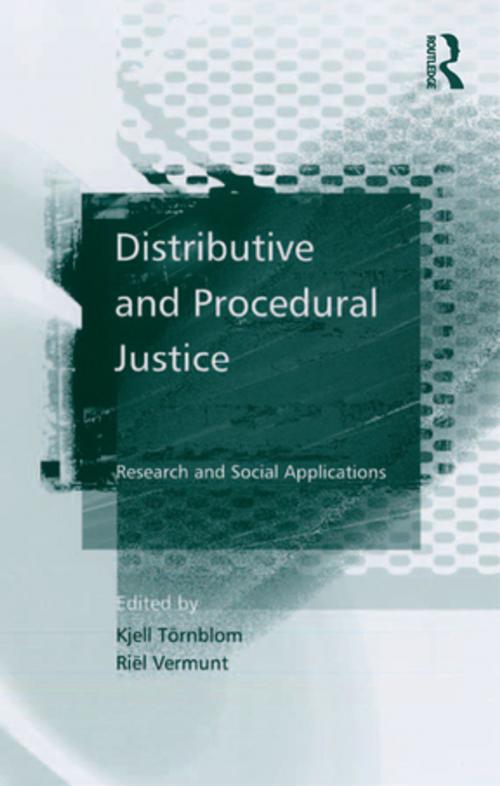 Cover of the book Distributive and Procedural Justice by Kjell Törnblom, Riël Vermunt, Taylor and Francis