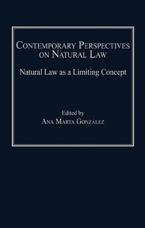 Cover of the book Contemporary Perspectives on Natural Law by Ana Marta González, Taylor and Francis