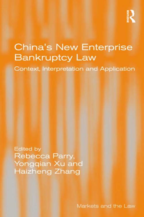 Cover of the book China's New Enterprise Bankruptcy Law by Yongqian Xu, Haizheng Zhang, Taylor and Francis