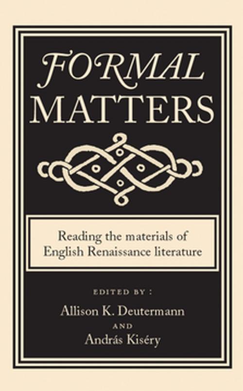 Cover of the book Formal matters by , Manchester University Press