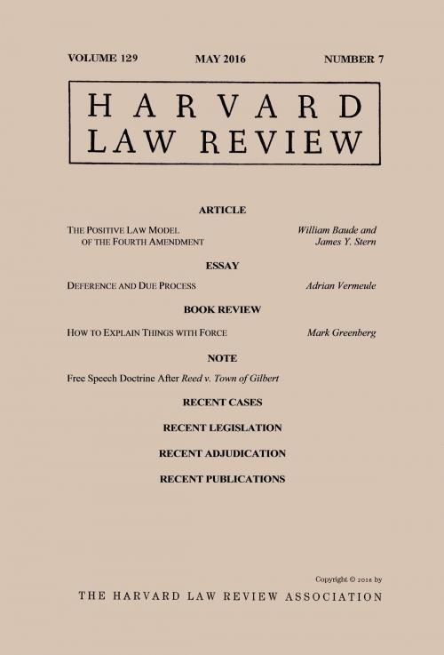 Cover of the book Harvard Law Review: Volume 129, Number 7 - May 2016 by Harvard Law Review, Quid Pro, LLC
