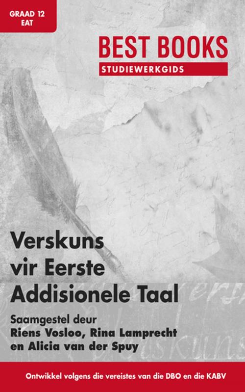 Cover of the book Best Books Studiewerkgids: Verskuns vir Gr 12 EAT by Riens Vosloo, Rina Lamprecht, Alicia van der Spuy, Best Books