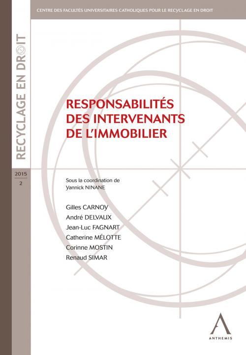 Cover of the book Responsabilités des intervenants de l'immobilier by Collectif, Anthemis, Anthemis