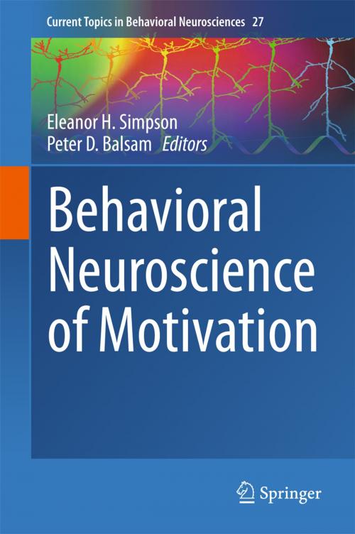 Cover of the book Behavioral Neuroscience of Motivation by , Springer International Publishing