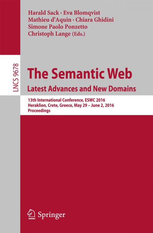 Cover of the book The Semantic Web. Latest Advances and New Domains by , Springer International Publishing
