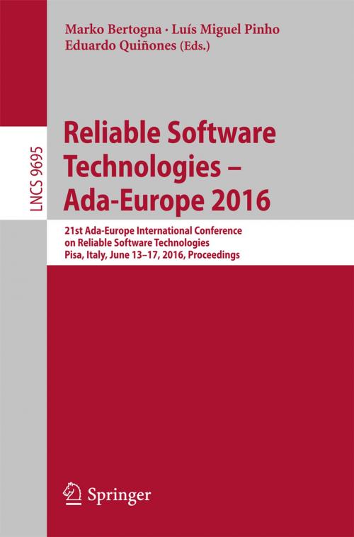 Cover of the book Reliable Software Technologies – Ada-Europe 2016 by , Springer International Publishing