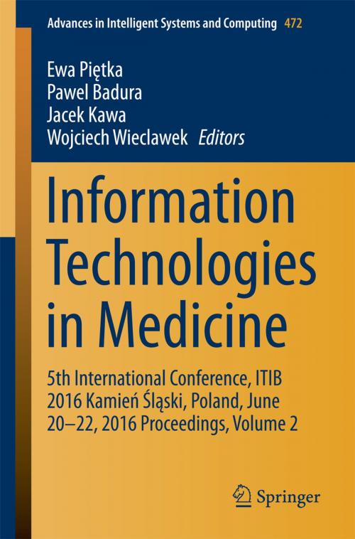 Cover of the book Information Technologies in Medicine by , Springer International Publishing
