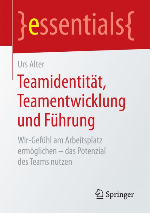 Cover of the book Teamidentität, Teamentwicklung und Führung by Urs Alter, Springer Fachmedien Wiesbaden