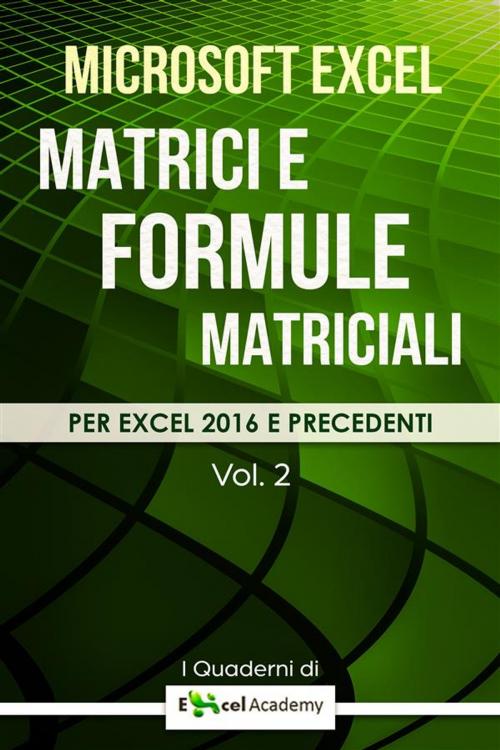 Cover of the book Matrici e formule matriciali in Excel - Collana "I Quaderni di Excel Academy" Vol. 2 by Excel Academy, Excel Academy