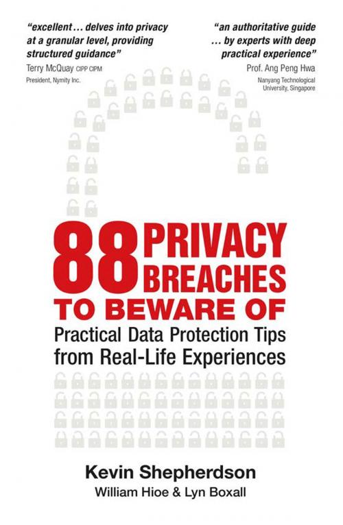 Cover of the book 88 Privacy Breaches to Beware Of by Kevin Shepherdson, William Hioe, Lyn Boxall, Marshall Cavendish International