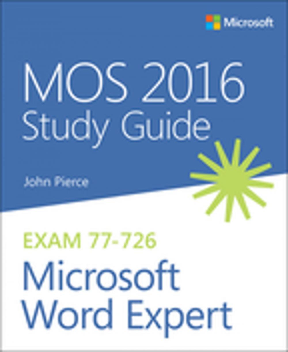 Big bigCover of MOS 2016 Study Guide for Microsoft Word Expert