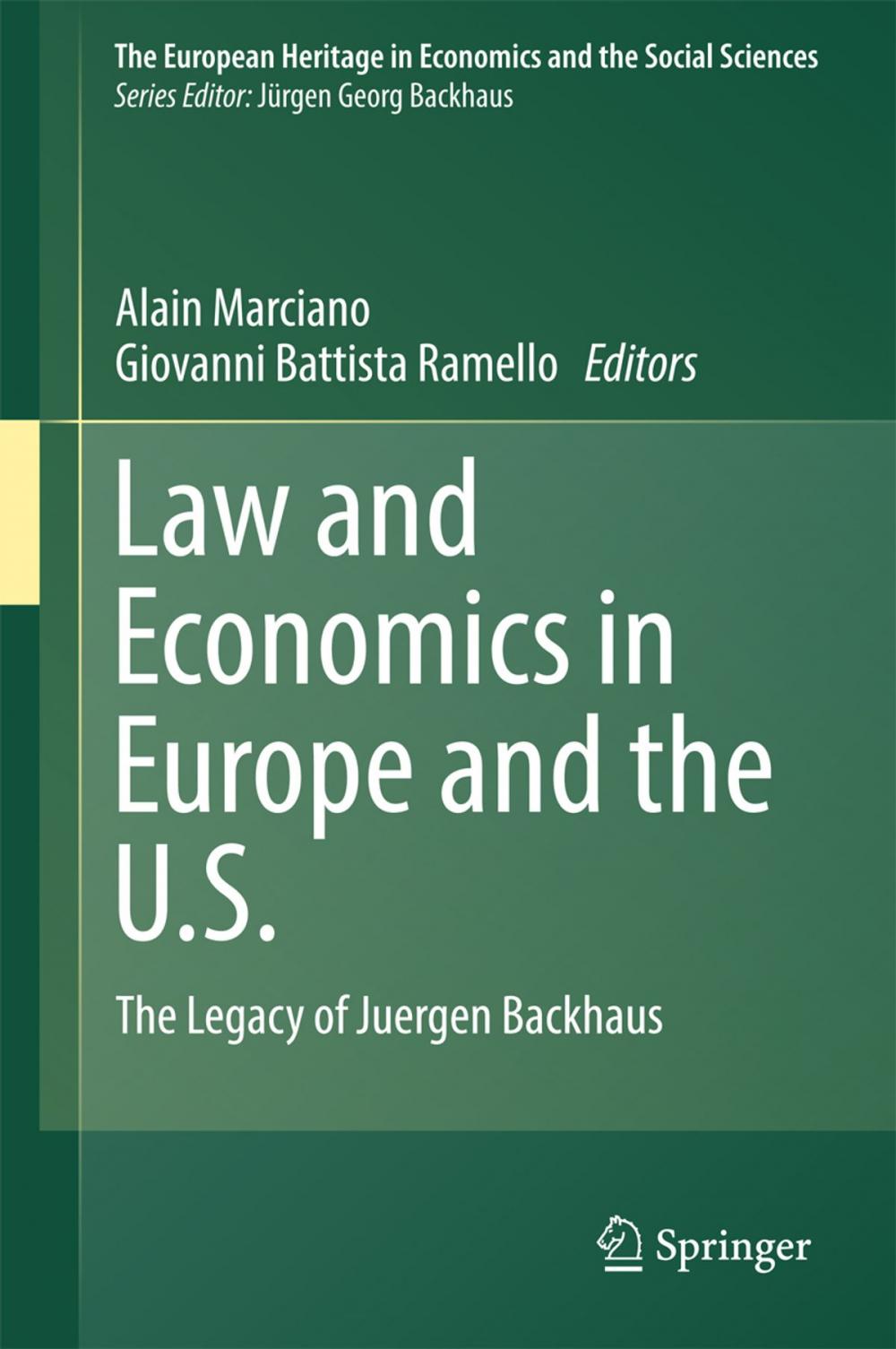 Big bigCover of Law and Economics in Europe and the U.S.