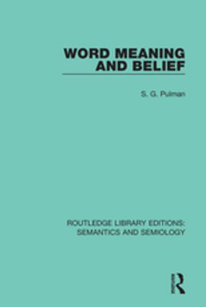 Cover of the book Word Meaning and Belief by Niall McCrae, Peter Nolan