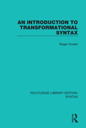 bigCover of the book An Introduction to Transformational Syntax by 