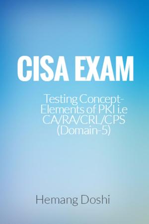 Cover of CISA Exam-Testing Concept-Elements of PKI i.e CA/RA/CRL/CPS (Domain-5)