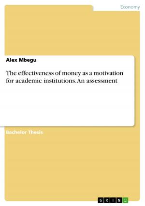 Cover of the book The effectiveness of money as a motivation for academic institutions. An assessment by Christiane Rohr
