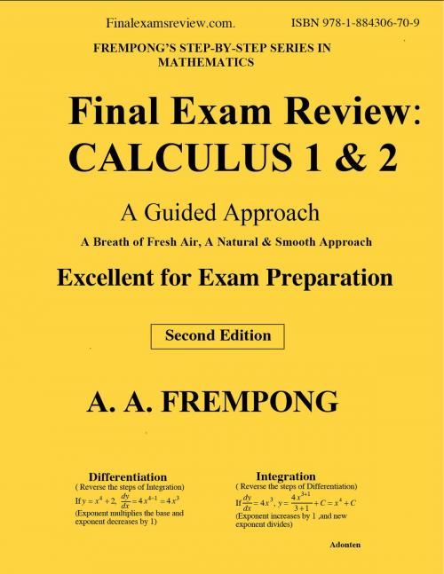 Cover of the book Final Exam Review: Calculus 1 & 2 by A. A. Frempong, Microtextbooksdotcom