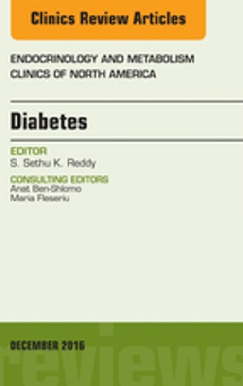 Cover of the book Diabetes, An Issue of Endocrinology and Metabolism Clinics of North America, E-Book by S. Sethu K. Reddy, MD, Elsevier Health Sciences