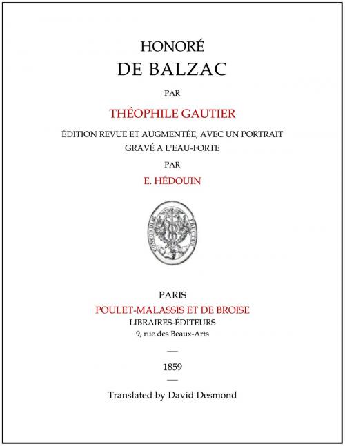 Cover of the book Honoré de Balzac by David Desmond, David Desmond