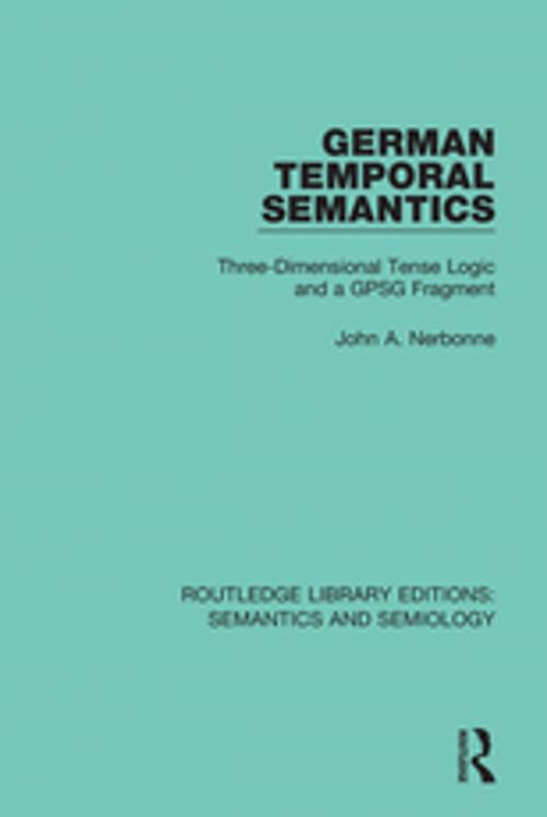 Cover of the book German Temporal Semantics by John A. Nerbonne, Taylor and Francis