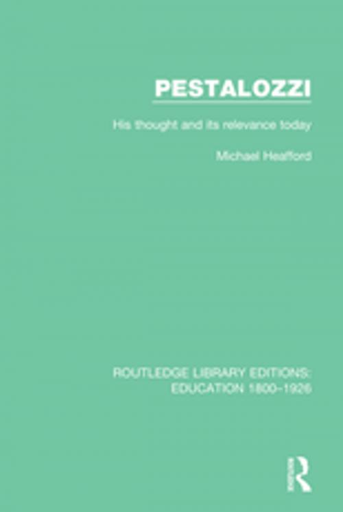 Cover of the book Pestalozzi by M. R. Heafford, Taylor and Francis