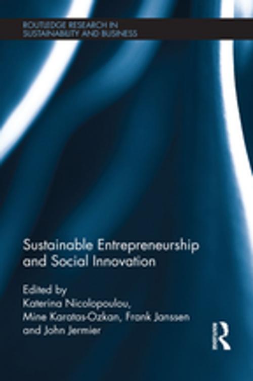 Cover of the book Sustainable Entrepreneurship and Social Innovation by , Taylor and Francis