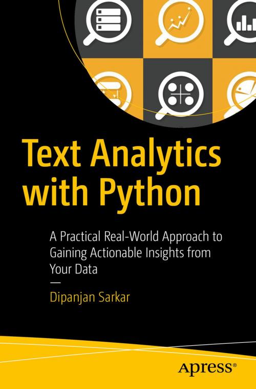 Cover of the book Text Analytics with Python by Dipanjan Sarkar, Apress