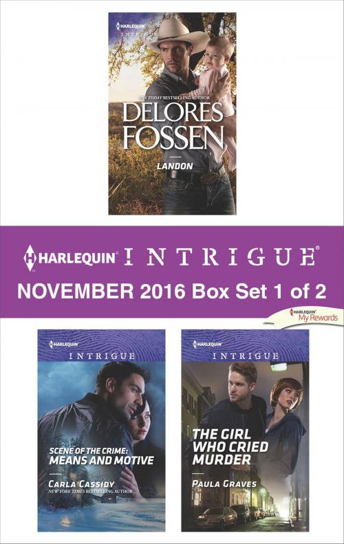 Cover of the book Harlequin Intrigue November 2016 - Box Set 1 of 2 by Delores Fossen, Carla Cassidy, Paula Graves, Harlequin