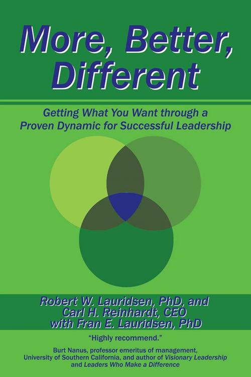 Cover of the book More, Better, Different by Robert W. Lauridsen, Carl H. Reinhardt, Fran E. Lauridsen, iUniverse