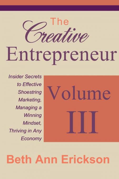 Cover of the book The Creative Entrepreneur #3 by Beth Ann Erickson, Filbert Publishing