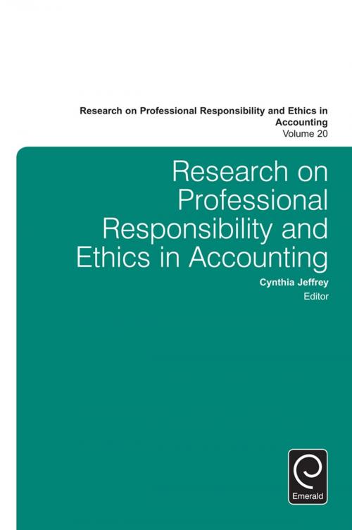 Cover of the book Research on Professional Responsibility and Ethics in Accounting by Cynthia Jeffrey, Emerald Group Publishing Limited