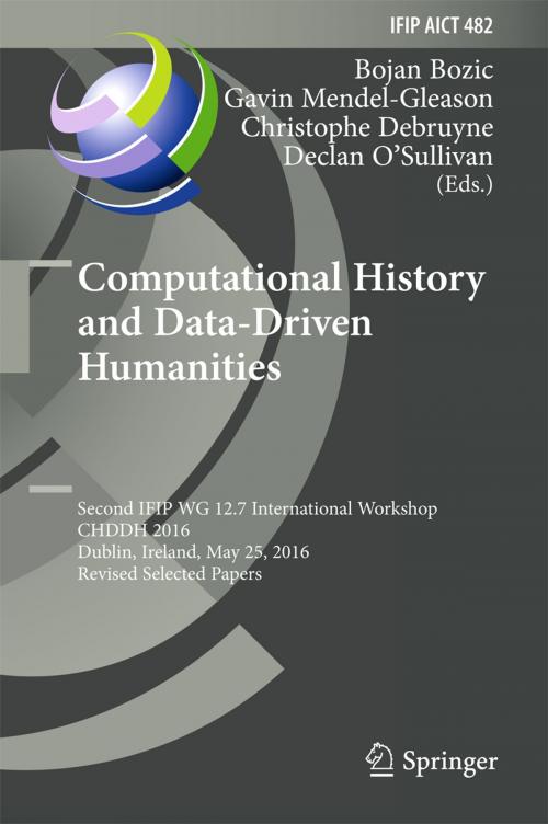 Cover of the book Computational History and Data-Driven Humanities by , Springer International Publishing