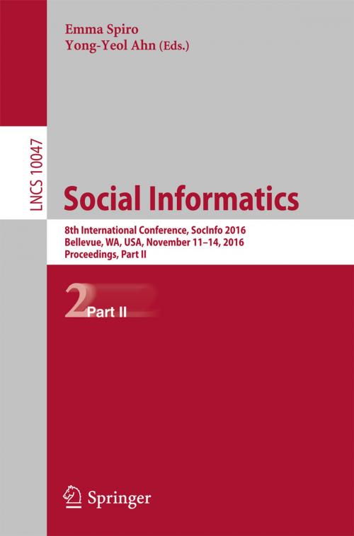 Cover of the book Social Informatics by , Springer International Publishing