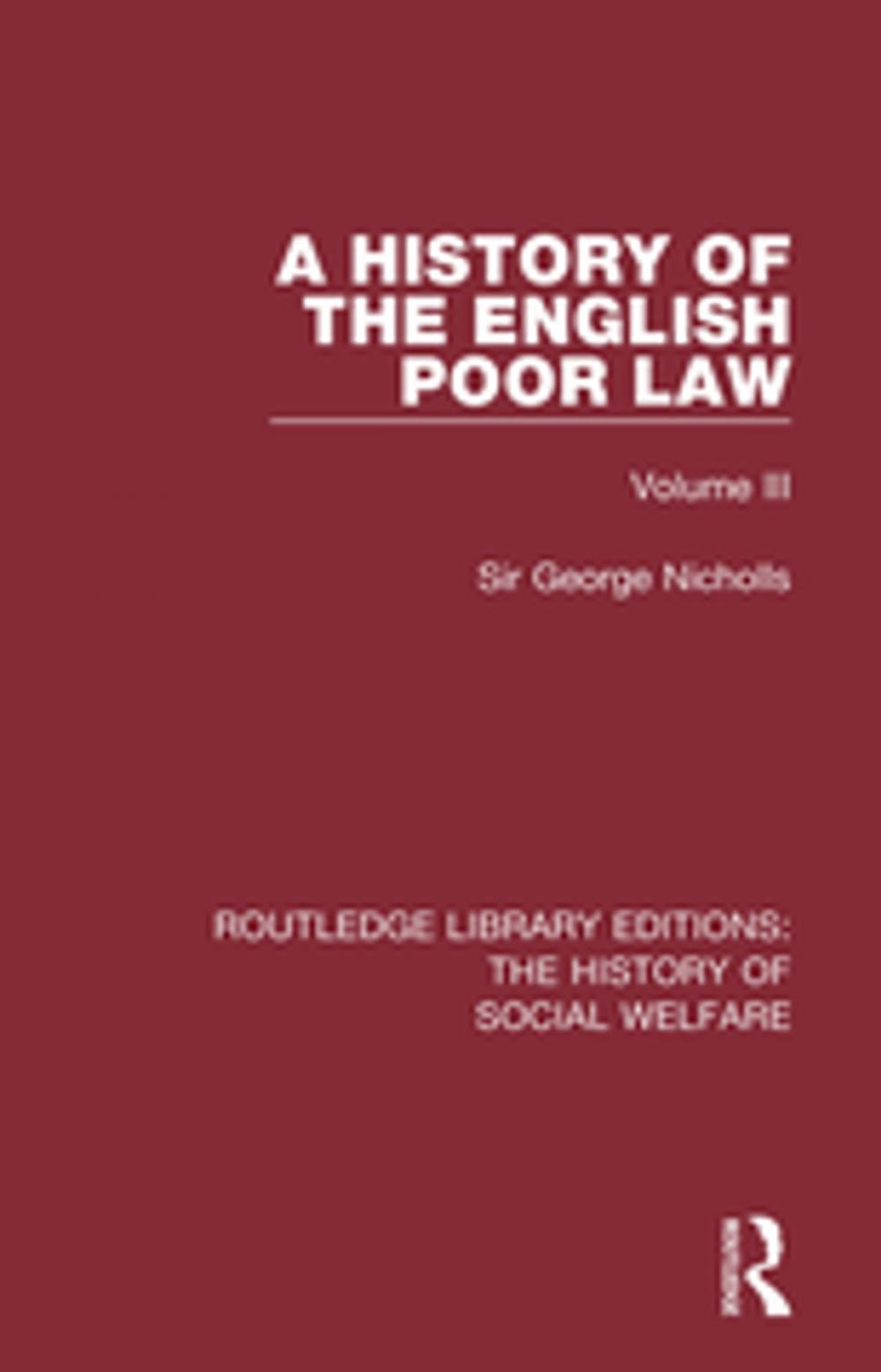 Big bigCover of A History of the English Poor Law