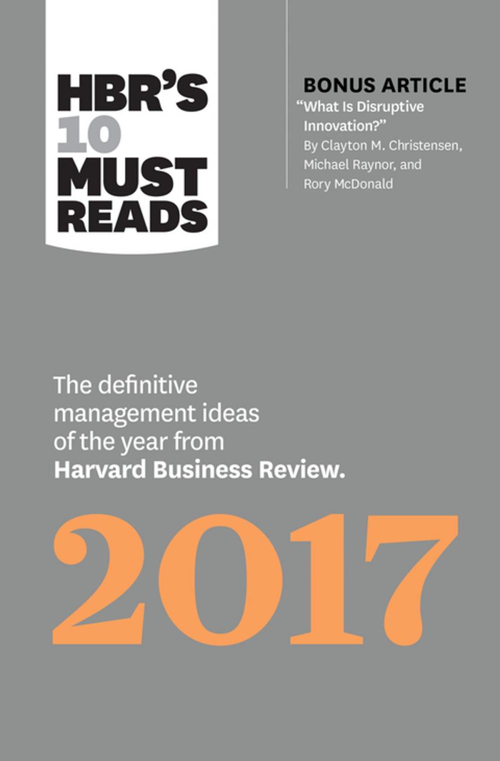 Big bigCover of HBR's 10 Must Reads 2017