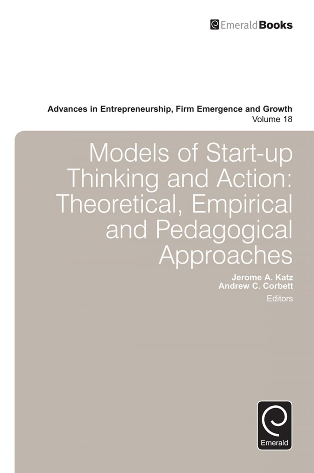 Big bigCover of Models of Start-up Thinking and Action
