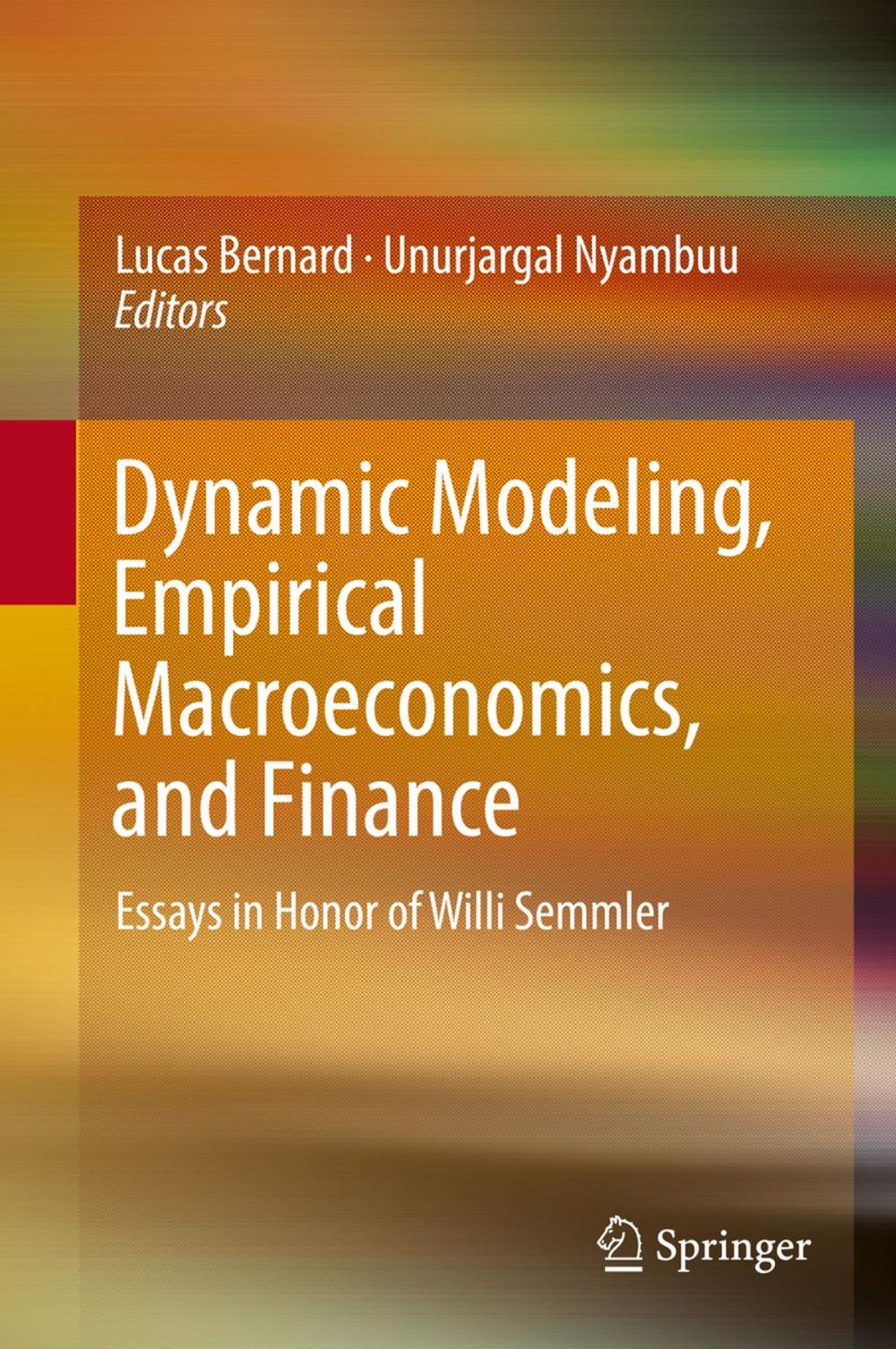 Big bigCover of Dynamic Modeling, Empirical Macroeconomics, and Finance