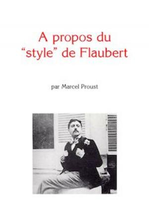 Book cover of A propos du "style" de Flaubert