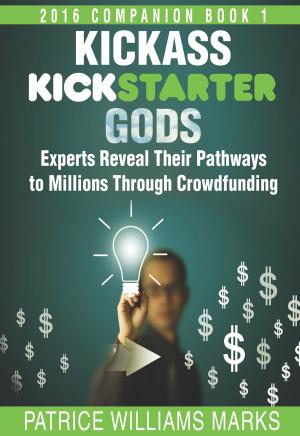 Book cover of Kickass Kickstarter Gods: Experts Reveal Their Pathways to Millions Through Crowdfunding