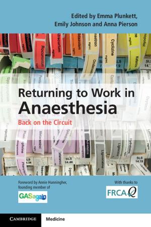 Cover of the book Returning to Work in Anaesthesia by Steve Chan