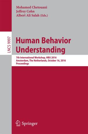 Cover of the book Human Behavior Understanding by Jaka Sodnik, Sašo Tomažič