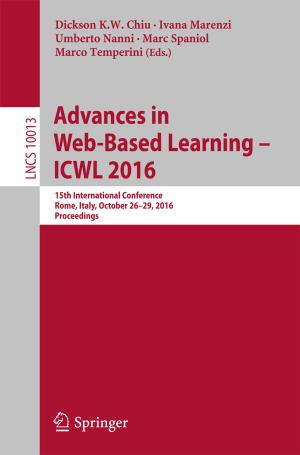Cover of the book Advances in Web-Based Learning – ICWL 2016 by Aleksandra A. Panyutina, Leonid P. Korzun, Alexander N. Kuznetsov
