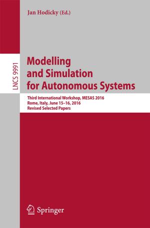 Cover of Modelling and Simulation for Autonomous Systems