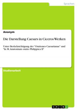 Cover of the book Die Darstellung Caesars in Ciceros Werken by Anonym